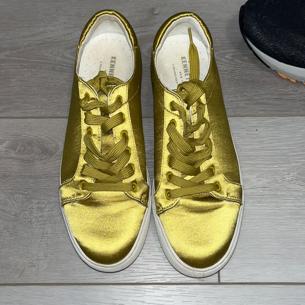 Yellow Satin Kenneth Cole Sneakers